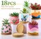 6 Pcs 3.5 Inch DIY Ceramic Succulent Unpainted Pots for Paint Craft